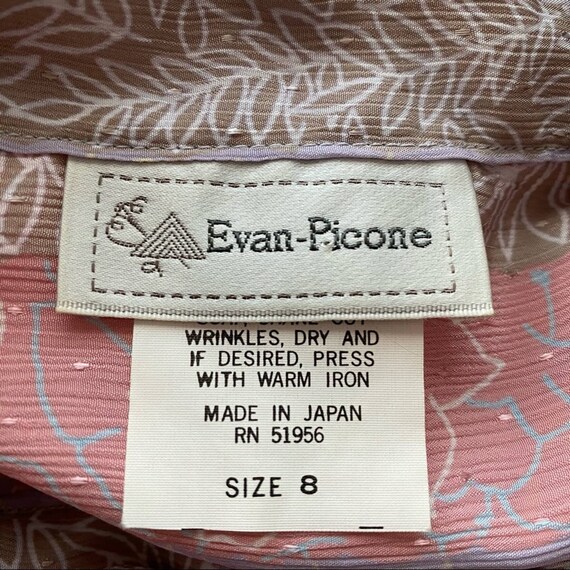 80s Vintage Evan-Picone TieNeck Button Down Blouse - image 4