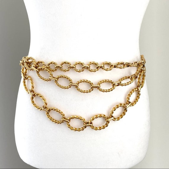 1960s vintage gold chain belt