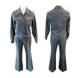 Vintage 1970s Lady Wrangler Sportswear Denim Jacket Pant Set Size M image 1
