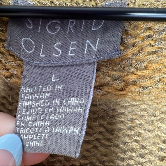 Y2K Sigrid Olsen Wool Blend Colorblock Cardigan S… - image 4