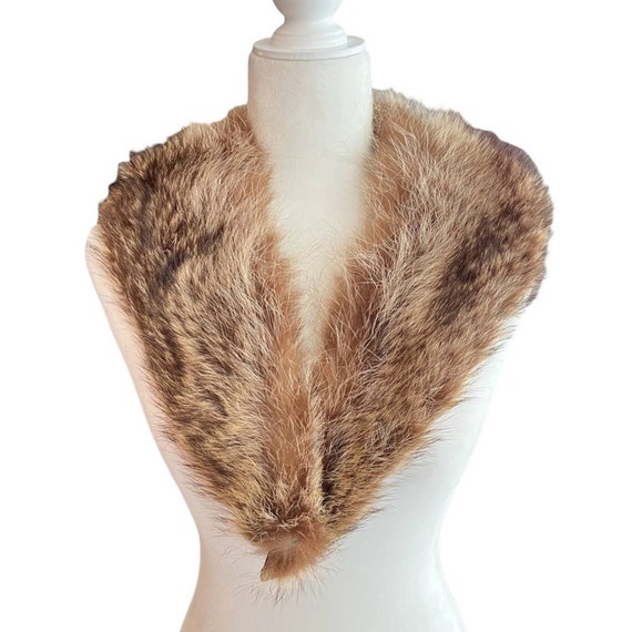 Vintage Raccoon Fur Shawl Collar - image 1