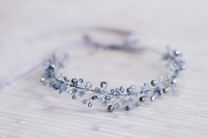 Silver headpiece,Silver elven crown,Boho crown headpiece,Bridal boho crown,Rustic crown,Silver tiara,Beaded hair crown,Boho crown,Boho halo
