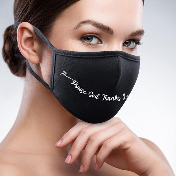 Black Reusable Cloth Face Mask - Pack of 10 Face Mask - Church
