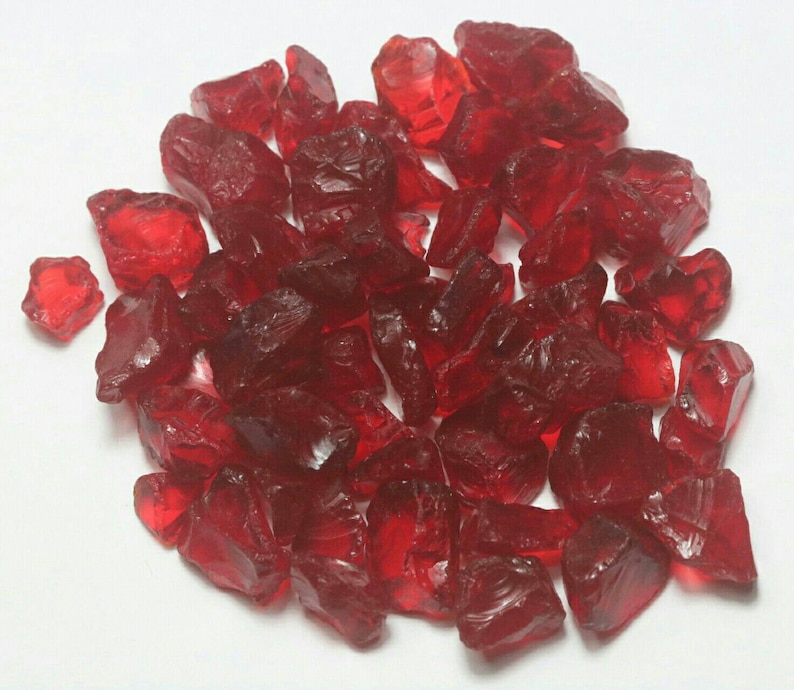 10 Pieces Red Ruby Quartz Crystal Raw Rough Etsy