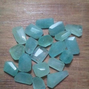 5 Pieces Natural Aquamarine Facetade Nuggets Tumbled