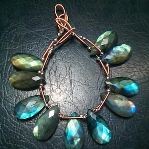 Labradorite Pear Shape Faceted Briolette 5 Beads