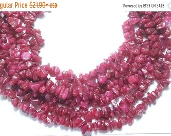 32&quot; Inches Full Strand Natural Ruby Sapphire Amazing Nuggets Chips Beads