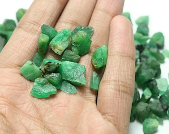 Raw Emerald, Natural Emerald Raw Rough Pieces, Zambian Emerald Rough, Birthstone Crystal, Healing Crystals, Raw Emerald Crystal, 10 Pieces