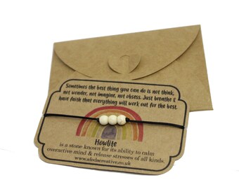 Howlite Worry Bracelet: Anxiety Relief, Inspirational Gift