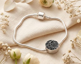 Personalised Fingerprint Charm, Actual Fingerprint Charm, European Bracelet Bead, Custom Fingerprint Bead, Fingerprint Jewellery