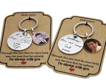 Engraved Handwriting Keyring: Personalised Memorial Gift