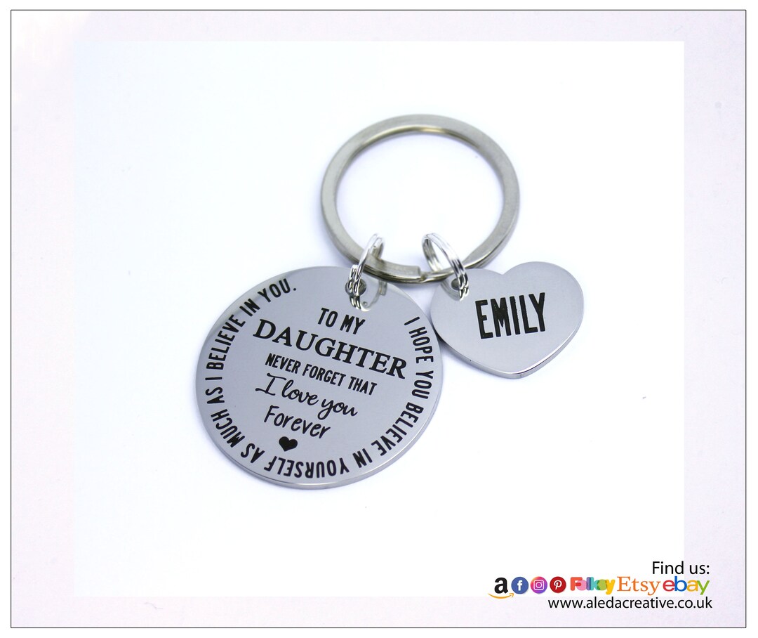 Gift for Daughter Believe in Yourself Keyring for Daughter Etsy UK