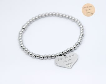 Handwriting Engraved bracelet, Handwriting Jewellery, Actual Handwriting, Personalised bracelet, Handwriting jewellery, Custom Handwriting