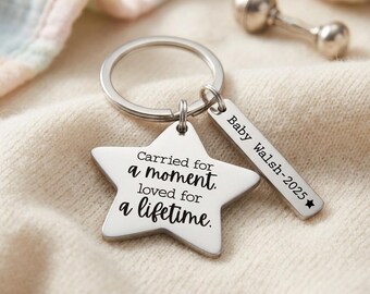 Carried for a moment love for a lifetime, Infant Loss Angel Keychain Gift, Baby loss gift, Angel Baby, Miscarriage, child loss keyring, baby