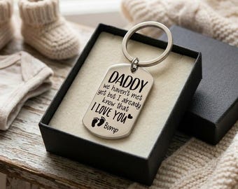 Bump Keyring, Gift for Daddy, Gift from Bump, Dads gift, Daddy's Birthday Gift, Daddy to be gift, Christmas Gift for Daddy, new baby, scan