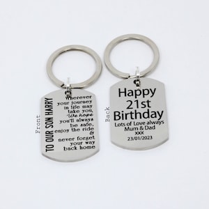 Birthday Son, Birthday Daughter, wherever your journey keyring, Happy Birthday Son, 18th Birthday, Gift from mum dad, Believe in yourself