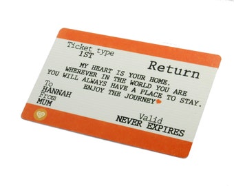 Personalised Wallet Insert Card for Son: Enjoy the Journey Gift
