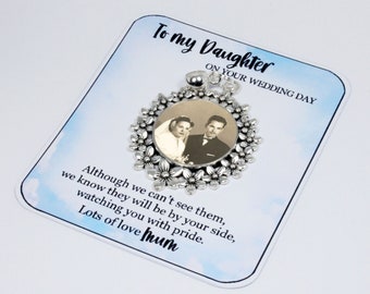 Wedding Bouquet Photo Charm: Memorial Keepsake