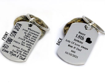 Birthday Son Keyring: Gift for son, Gift from Mum & Dad, From mum, Birthday gift, 18th, 21st