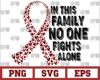 In This Family No One Fights Alone Multiple Myeloma Cancer Aware March svg eps png sublimation graphics for vinyl cricut cutter download