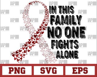 In This Family No One Fights Alone Head and Neck Cancer Aware April svg eps png sublimation graphics for vinyl cricut cutter download