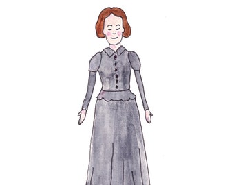 Jane Eyre notecard, Jane Eyre yoga illustration greeting card, Jane Eyre quote, Jane Eyre affirmation, book quote card, yoga illustration