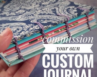 Personalized Handmade Journal, Commission a handmade journal