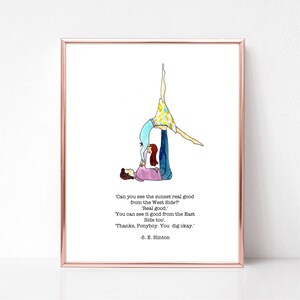 La carte de l'outsider, la carte de Ponyboy Curtis, la carte de SE Hinton, la carte de professeur, la carte de yoga, la carte de citation de livre Ponyboy, la carte de yoga Outsiders, la carte de correspondance