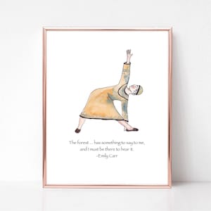 Emily Carr card, yoga card, Emily Carr quote, Emily Carr art, Emily Carr print, yoga print, yoga art, yoga lover art