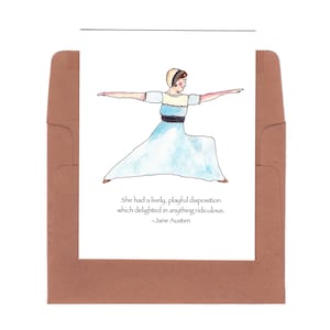 Jane Austen card, Jane Austen art, Pride and Prejudice, Jane Austen quote, Elizabeth Bennet quote, Bookclub, gift for mother Greeting Card