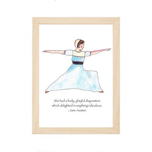 Jane Austen card, Jane Austen art, Pride and Prejudice, Jane Austen quote, Elizabeth Bennet quote, Bookclub, gift for mother 5 x 7 print