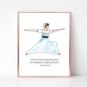 Jane Austen card, Jane Austen art, Pride and Prejudice, Jane Austen quote, Elizabeth Bennet quote, Bookclub, gift for mother 8 x 10 print