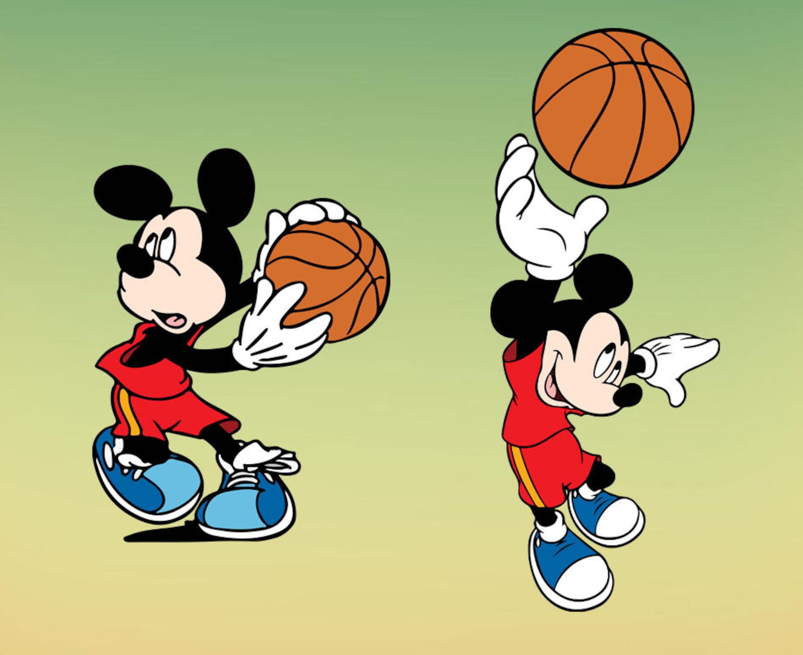 Mickey Mouse Basketball player designs. Vectors cuttable | Etsy