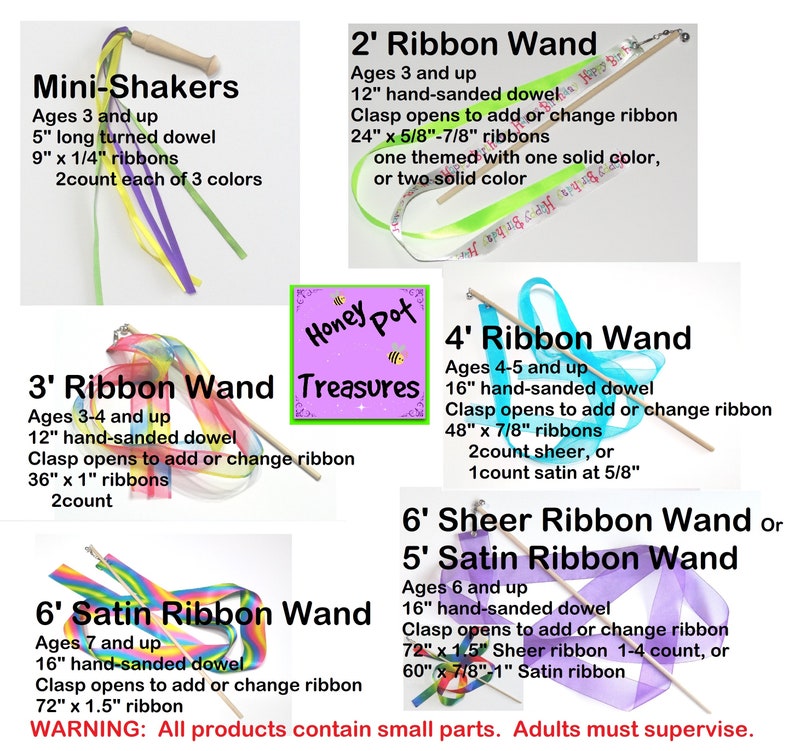 6' RIBBON WAND with 3count sheer ribbons on 16 long handle with spinner swivel and bell for praise, cheer, rhythmic dance, fun, worship image 10