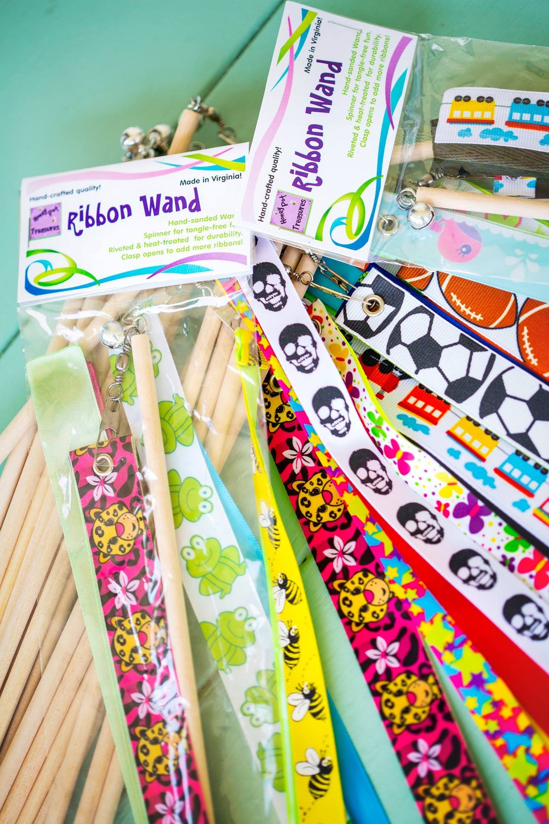 2' RIBBON Wands Party Packs. 3count, 4count, or 6count. Each Wand Has ...