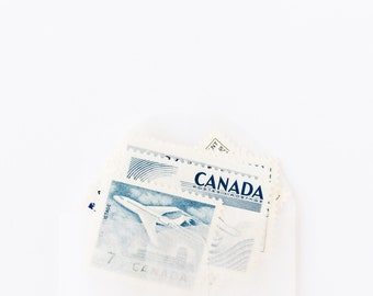 Paquete de sellos antiguos nacionales canadienses
