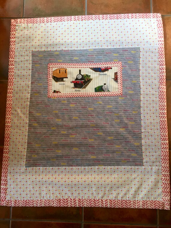 3 Pc Thomas The Train Bedding Set Hand Stitched Crib Toddler Etsy