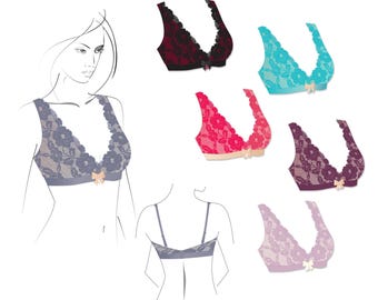 Sewing Pattern and Sewing Guide - Wire free bralette