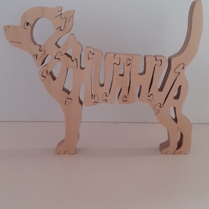 Chihuahua wooden jigsaw