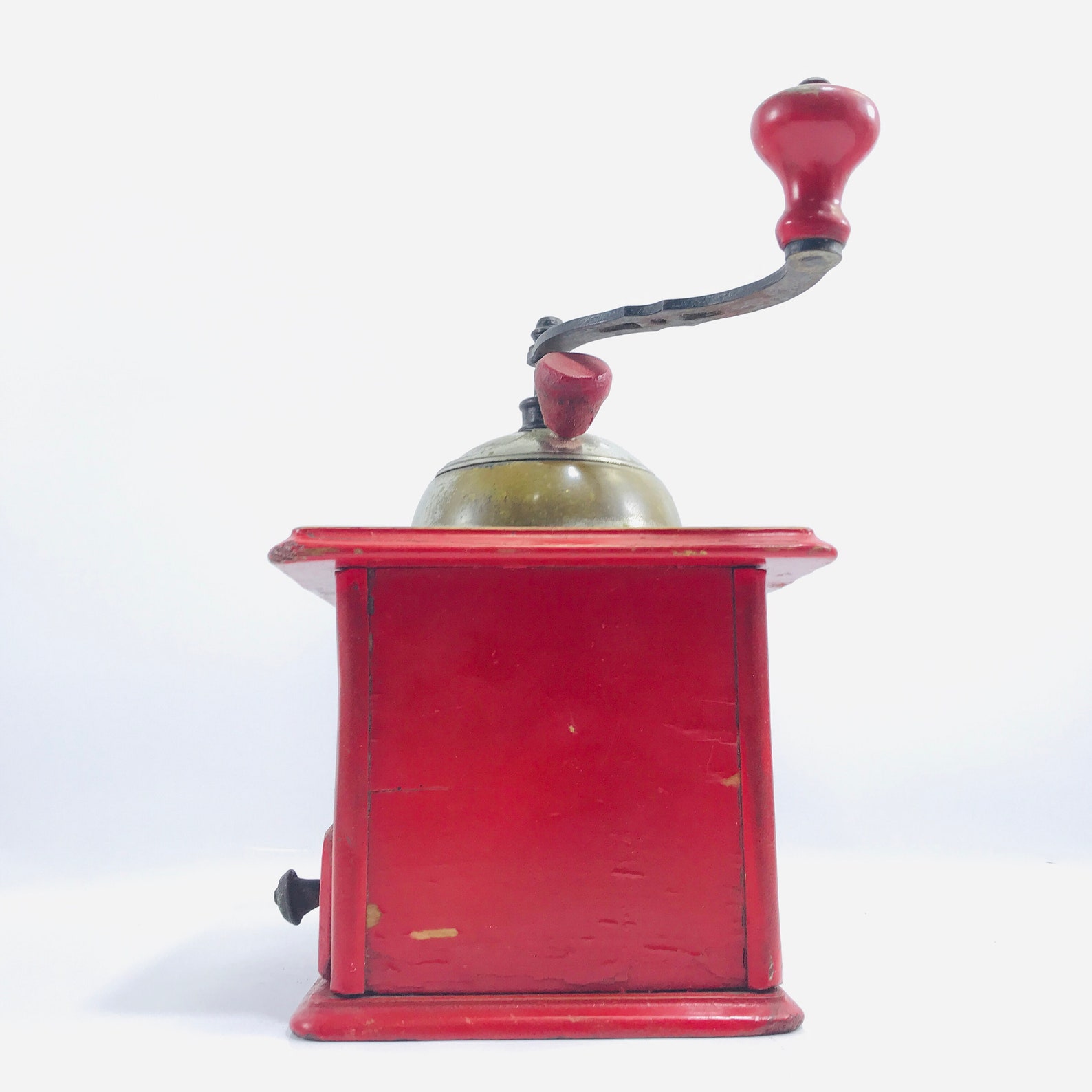 Vintage Coffee Grinder Coffee Mill Red Coffee Grinder Large Etsy