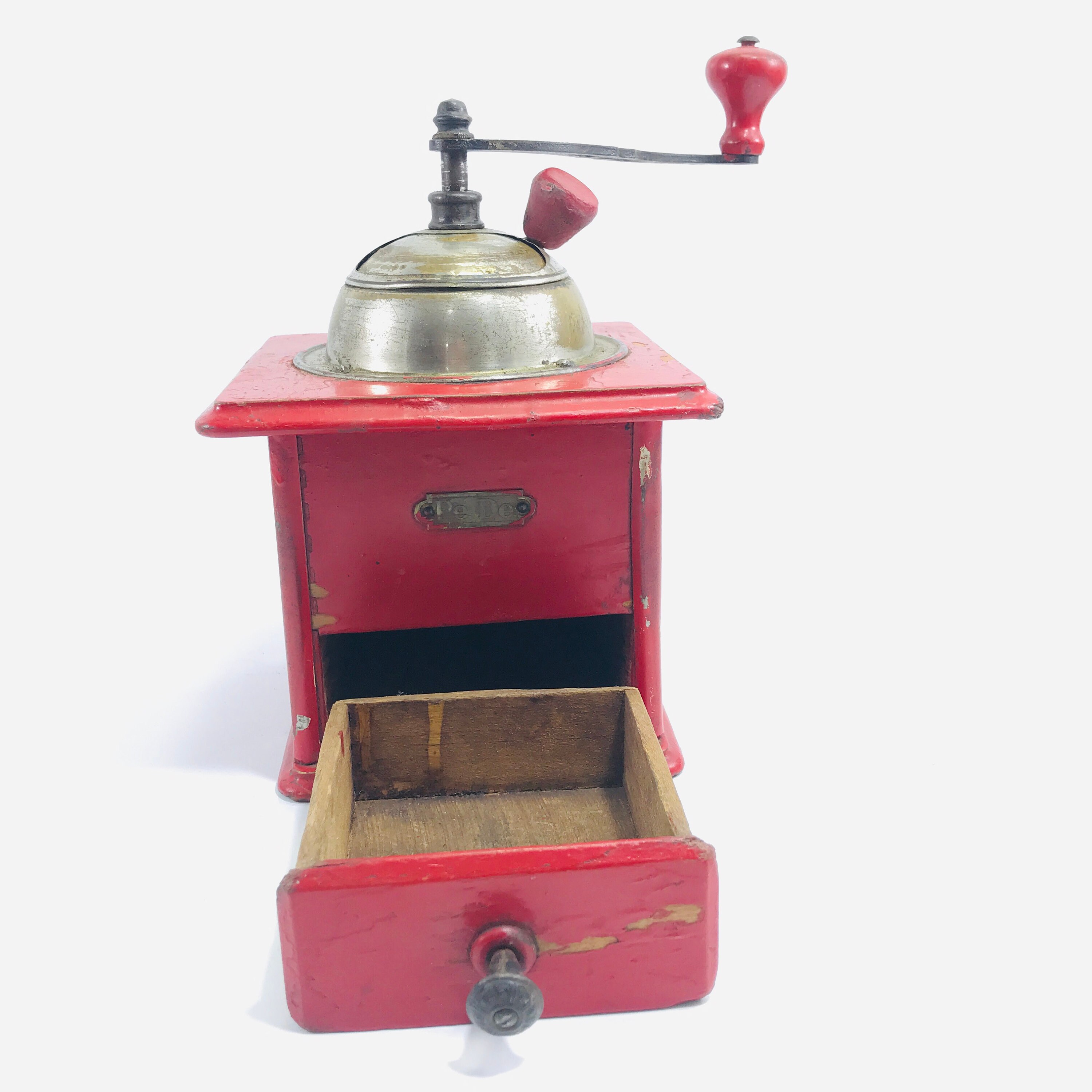 Vintage Coffee Grinder Coffee Mill Red Coffee Grinder Large Etsy