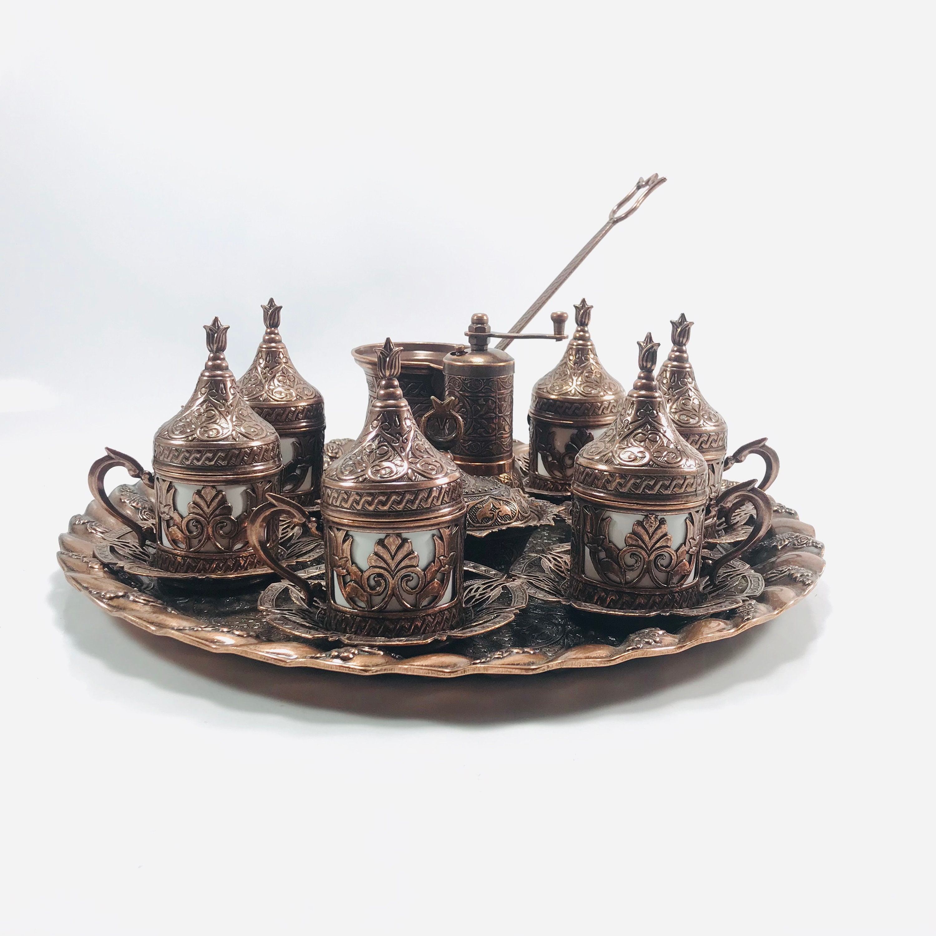 Turkish Coffee Set Coffee Cup Set Of 6 Arabic Greek Coffee Etsy