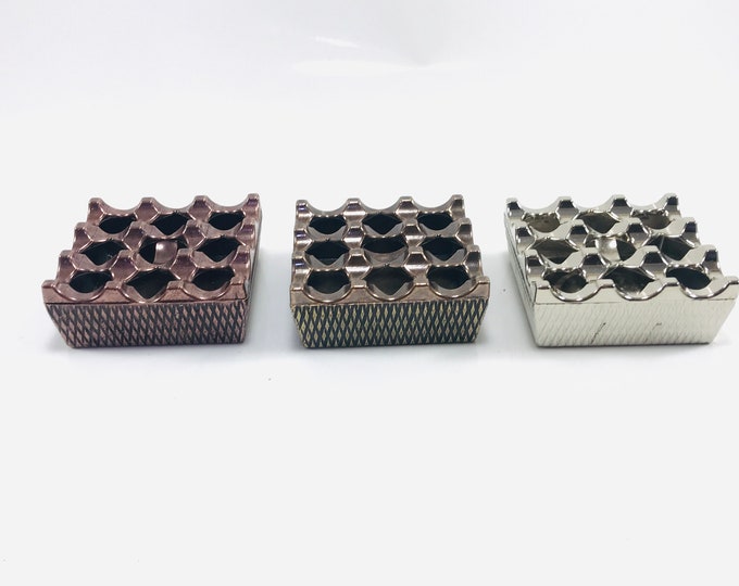 Ashtray, Metal Ashtray, Square Grid Cigar Ashtray, Vintage Ashtray
