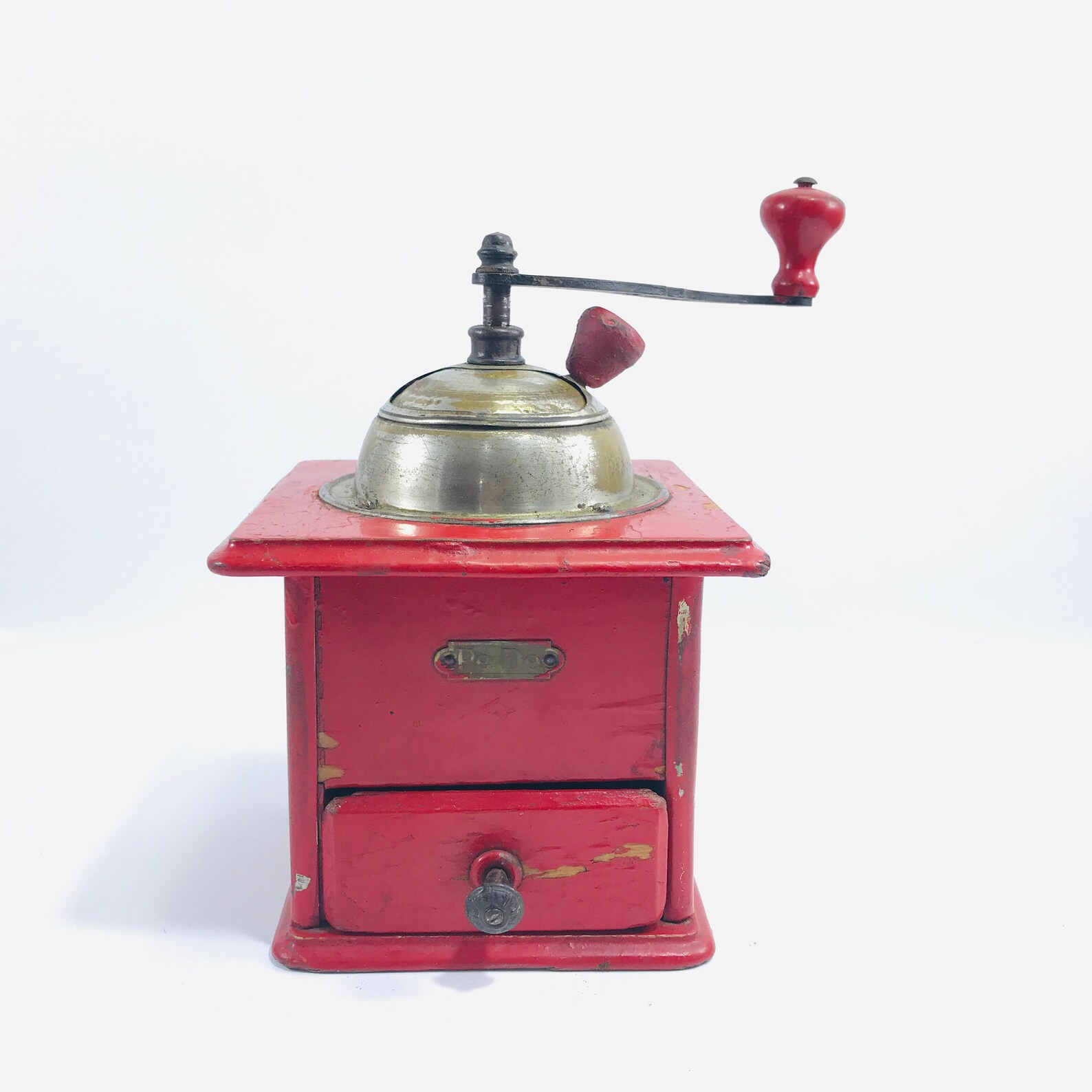 Vintage Coffee Grinder Coffee Mill Red Coffee Grinder Large Etsy