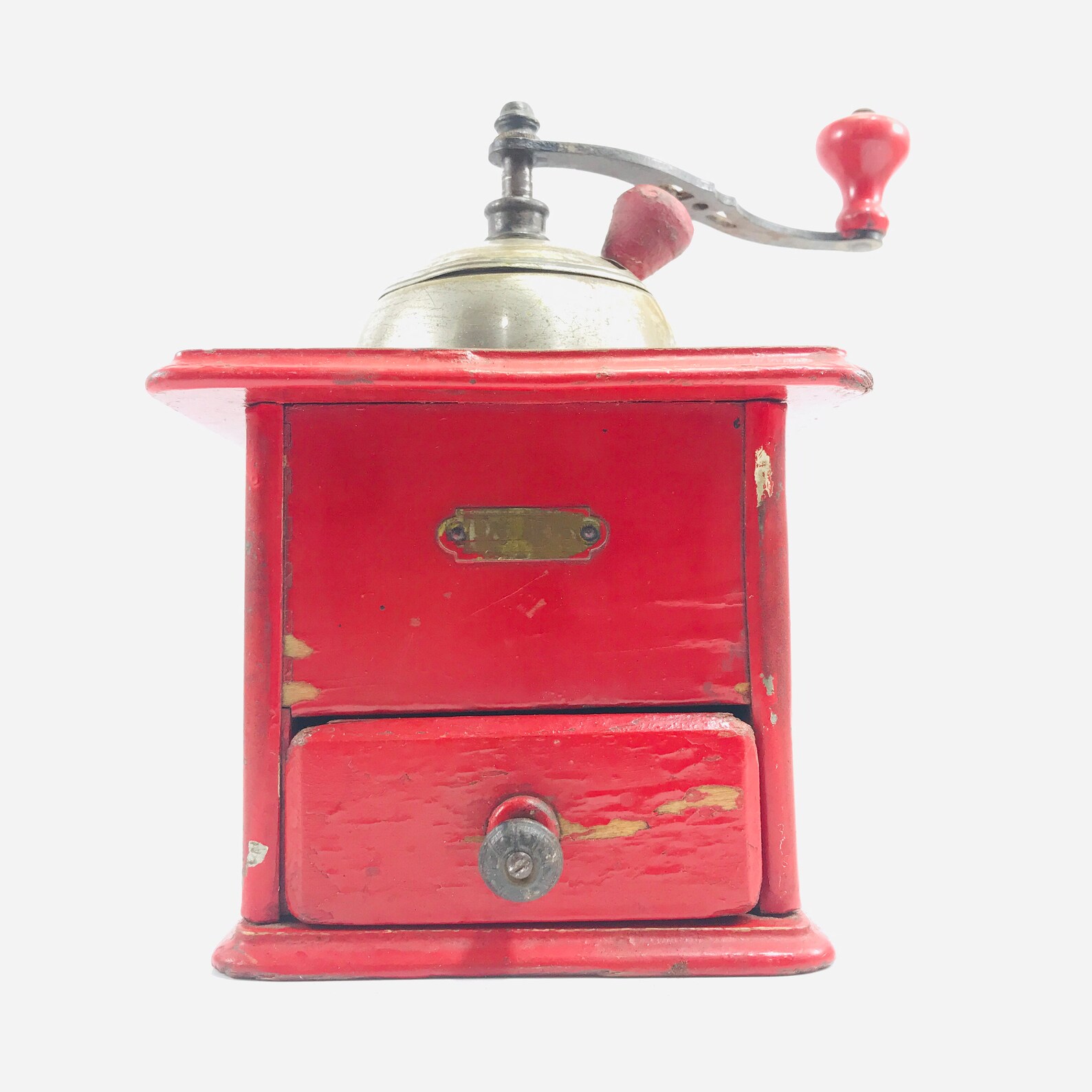 Vintage Coffee Grinder Coffee Mill Red Coffee Grinder Large Etsy