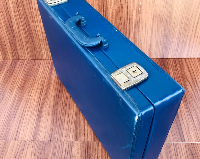 Vintage Briefcase Men Style Briefcase Leather Document Case Etsy 
