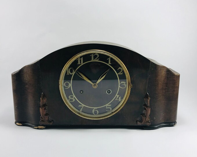 Mantel Clock Vintage Fireplace Clock Mechanical Table Etsy