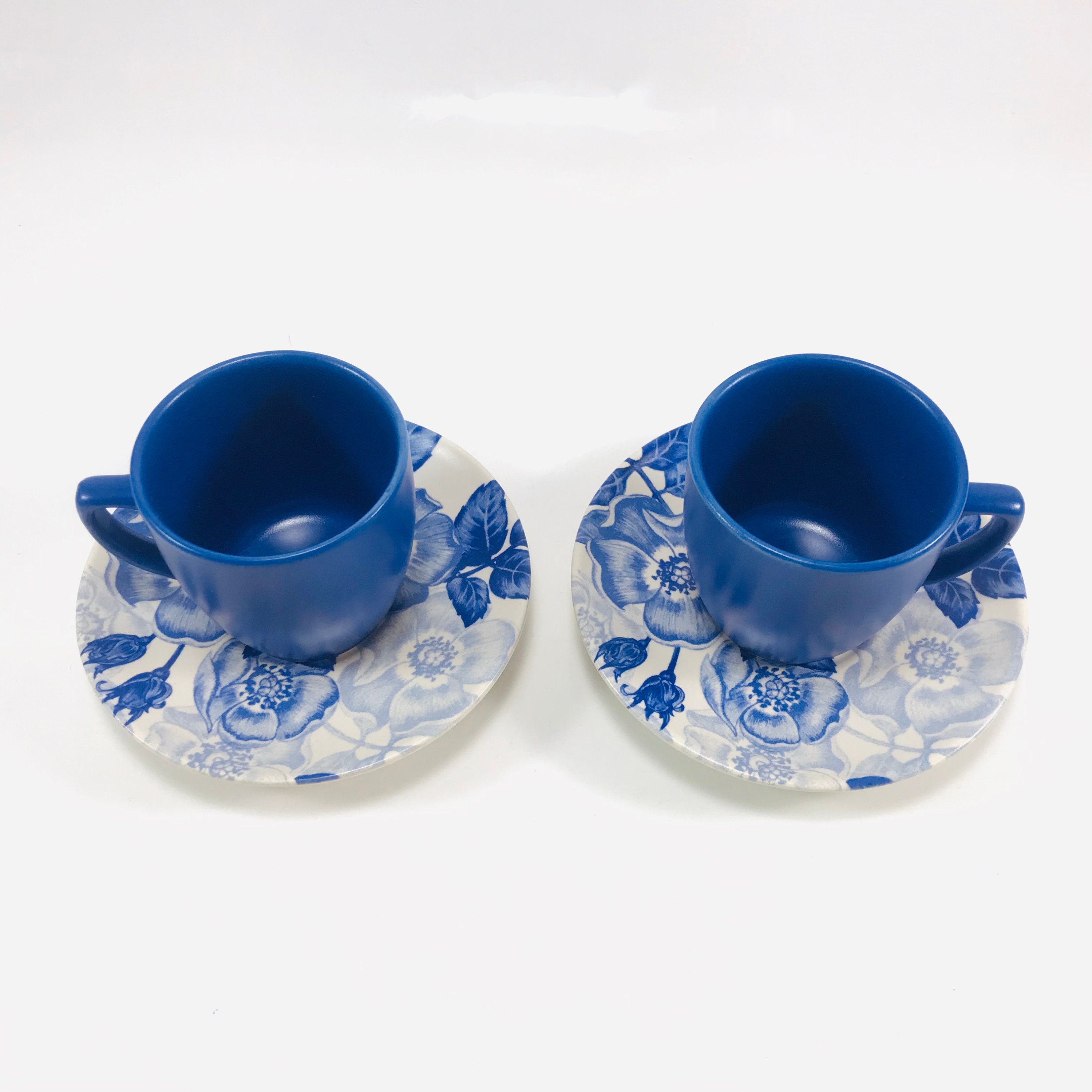 Blue and White Tea Cups Tea Mugs Ceramic Tea Set Tea Cups Etsy