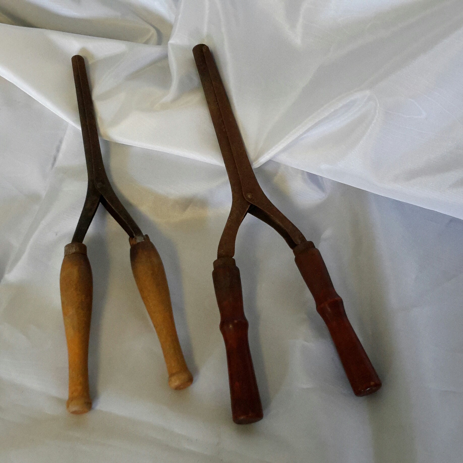 1800's Vintage Curling Irons Set of Two Etsy UK