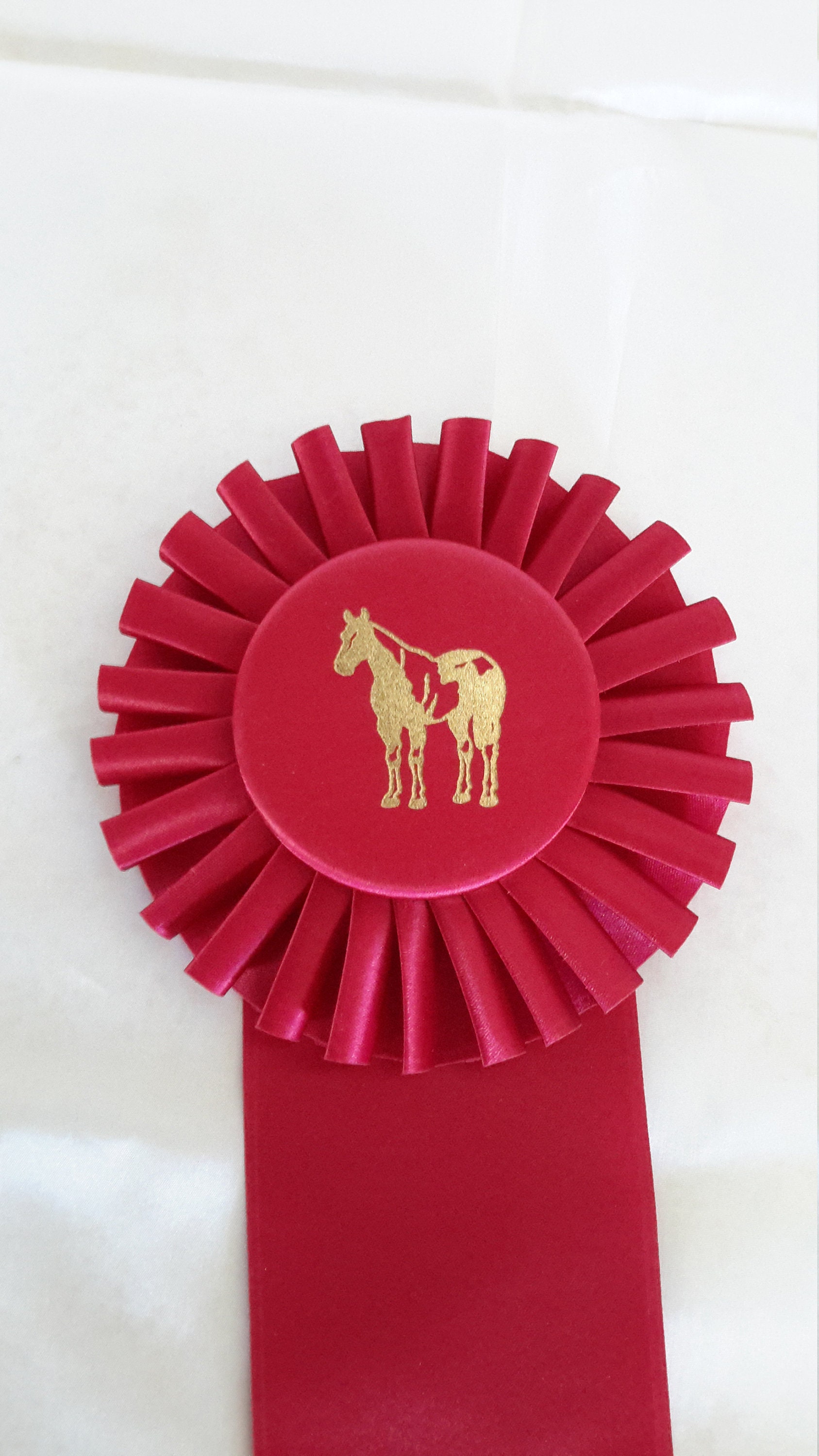 Beautiful set of 3 Red Rosette Ribbons Etsy